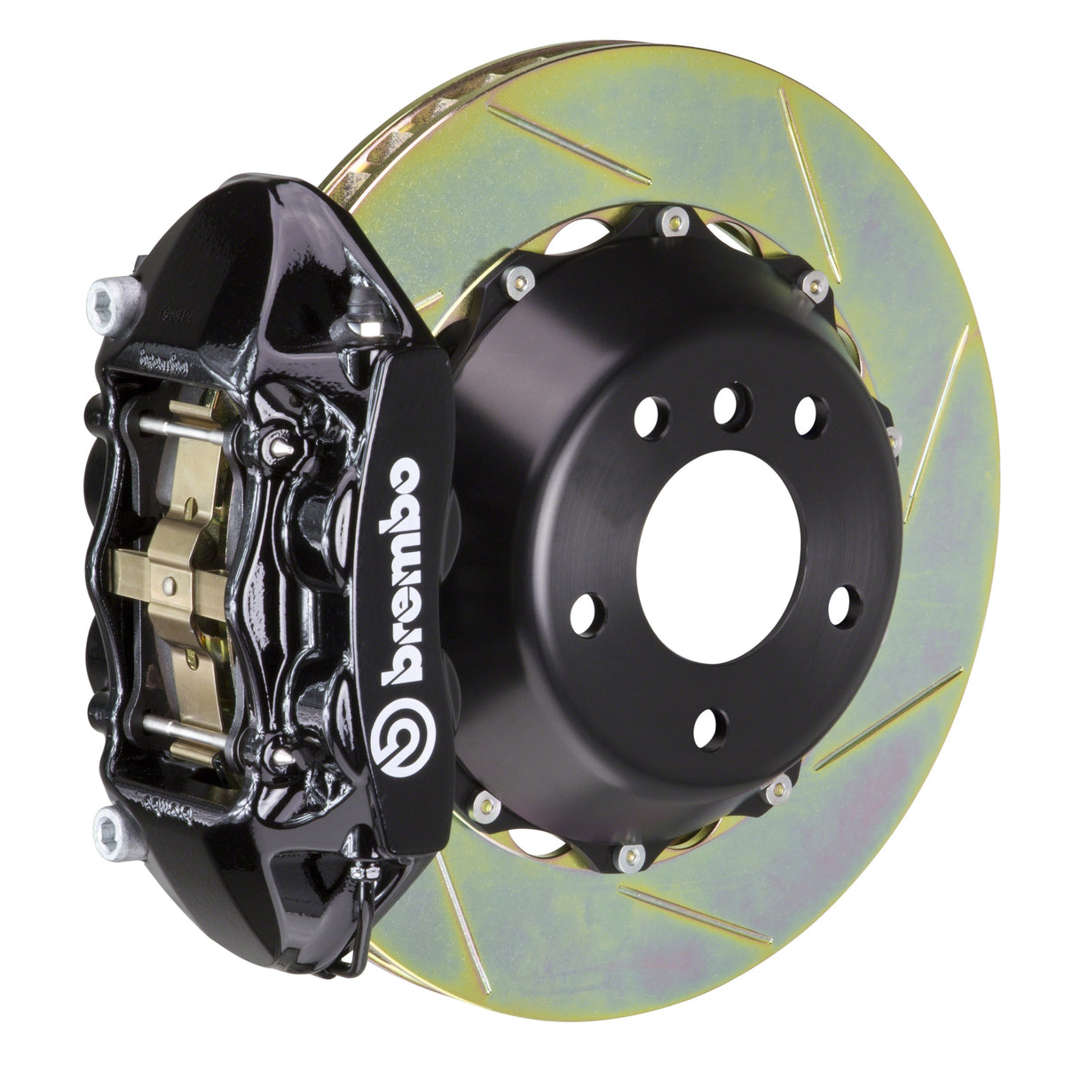 Brembo GT Rear Big Brake Kit, 4-Piston Black Calipers, 380x28mm Type-1 Slotted 2-Piece Rotors, Fits 2008-2019 Maserati GranTurismo and more 2P2.9023A1