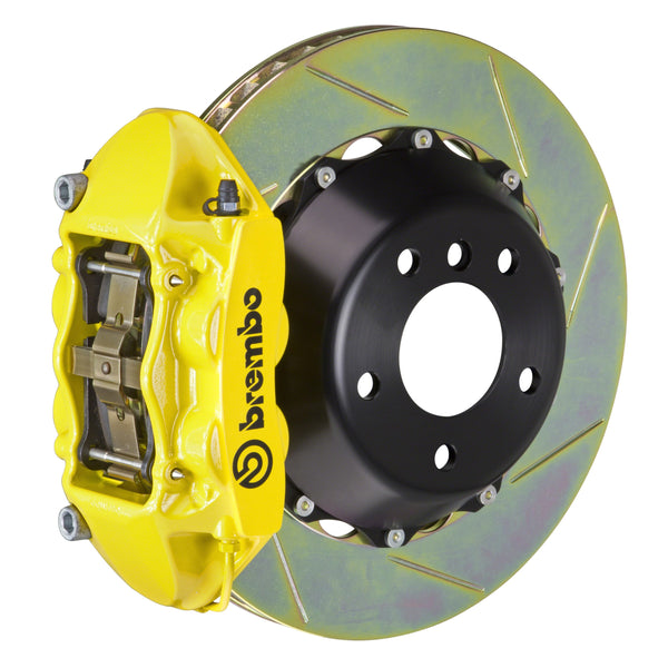 Brembo GT Rear Big Brake Kit, 4-Piston Yellow Calipers, 345x28mm Type-1 Slotted 2-Piece Rotors, Fits 2008-2014 Mercedes-Benz C63 AMG 2P2.8036A5