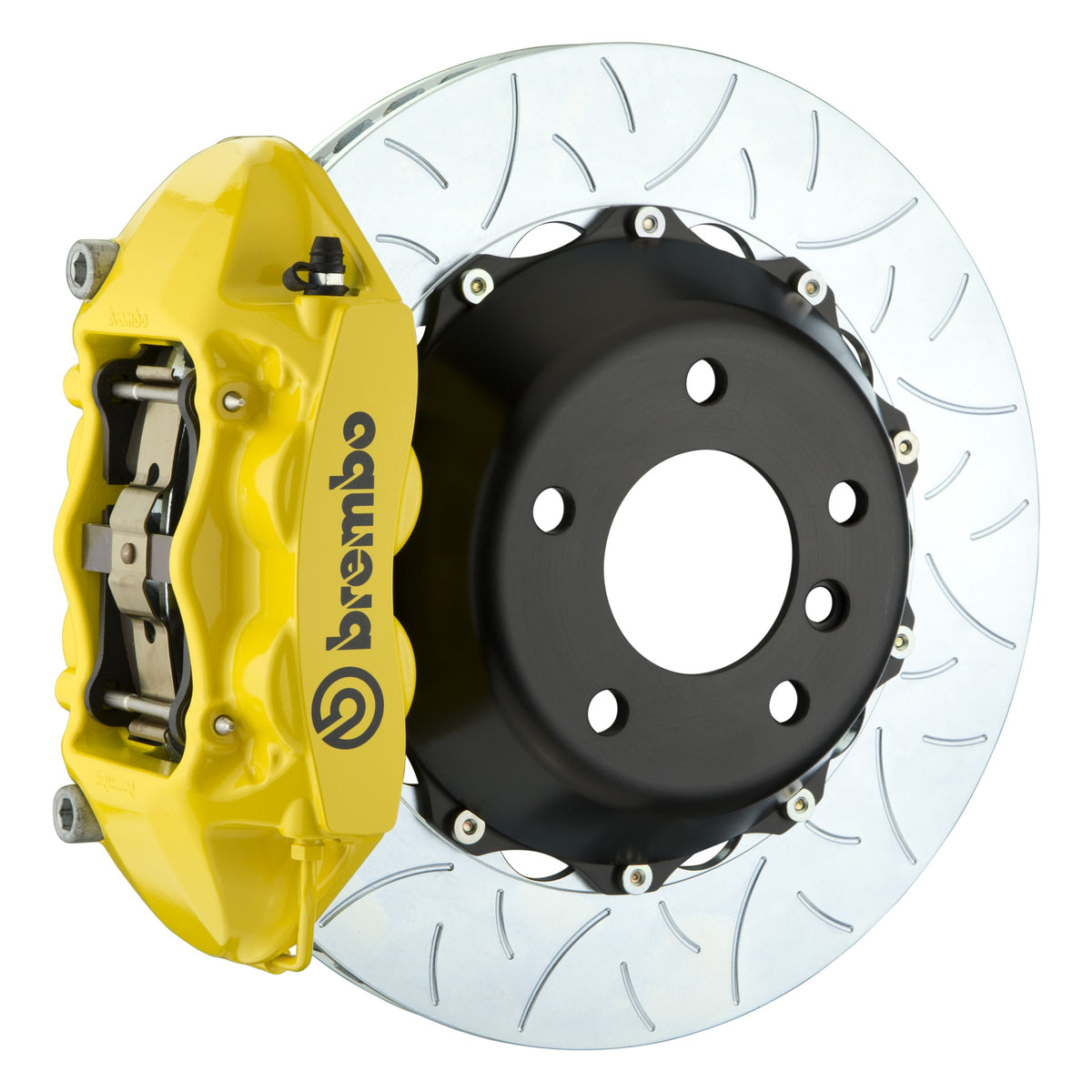 Brembo GT Rear Big Brake Kit, 4-Piston Yellow Calipers, 380x28mm Type-3 Slotted 2-Piece Rotors, Fits 2021-2025 BMW 430i and more 2P3.9064A5
