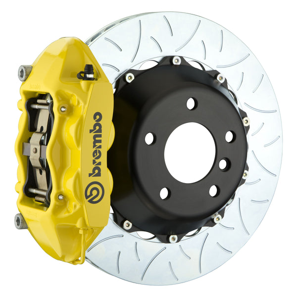Brembo GT Rear Big Brake Kit, 4-Piston Yellow Calipers, 380x28mm Type-3 Slotted 2-Piece Rotors, Fits 2012-2026 Porsche 911 2P3.9063A5
