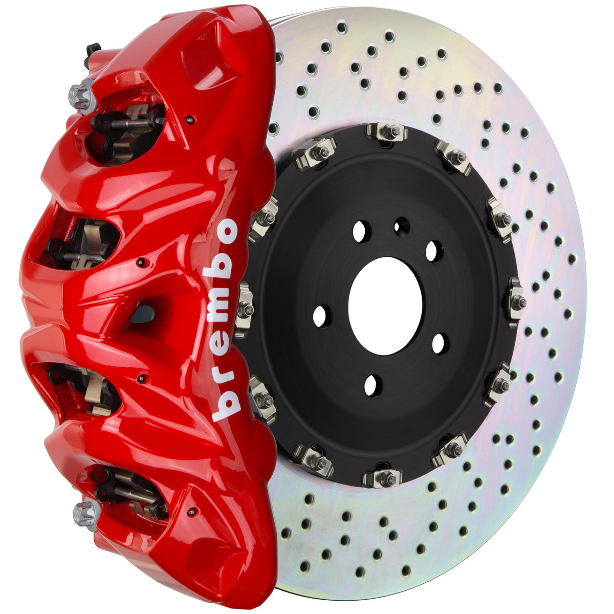 Brembo GT Front Big Brake Kit, 8-Piston Red Calipers, 412x38mm Drilled 2-Piece Rotors, Fits 2019-2025 BMW X5, X6, X7 1Q1.9624A2