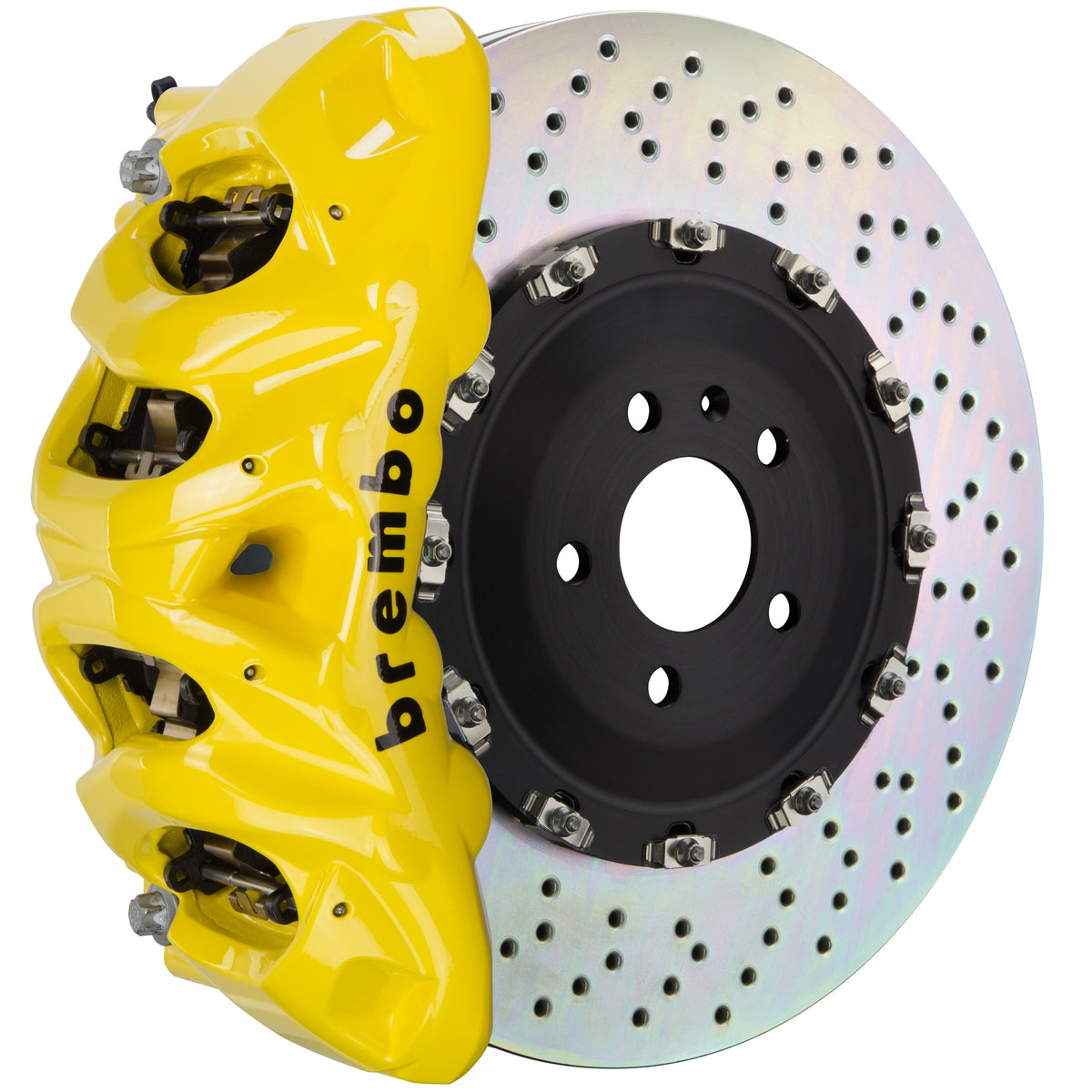 Brembo GT Front Big Brake Kit, 8-Piston Yellow Calipers, 412x38mm Drilled 2-Piece Rotors, Fits 2020-2024 Mercedes-Benz GLE350 and more 1Q1.9625A5
