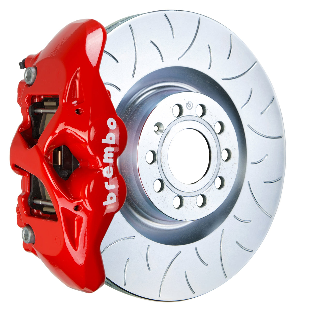 Brembo GT Front Big Brake Kit, 4-Piston Red Calipers, 345x30mm Type-3 Slotted Rotors, Fits 2009-2017 Volkswagen CC and more 1S5.8002A2