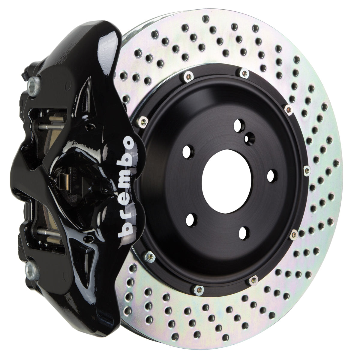 Brembo GT Rear Big Brake Kit, 4-Piston Black Calipers, 380x28mm Drilled 2-Piece Rotors, Fits 2005-2018 Mercedes-Benz G55 AMG and more 2S1.9009A1