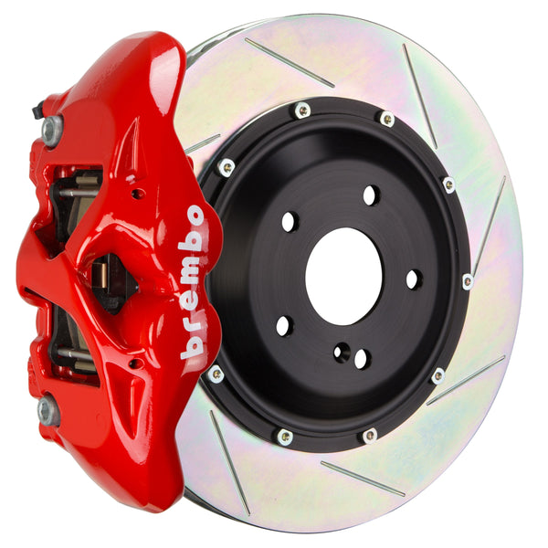 Brembo GT Front Big Brake Kit, 4-Piston Red Calipers, 345x28mm Type-1 Slotted 2-Piece Rotors, Fits 2019-2024 Mazda 3 1S2.8006A2