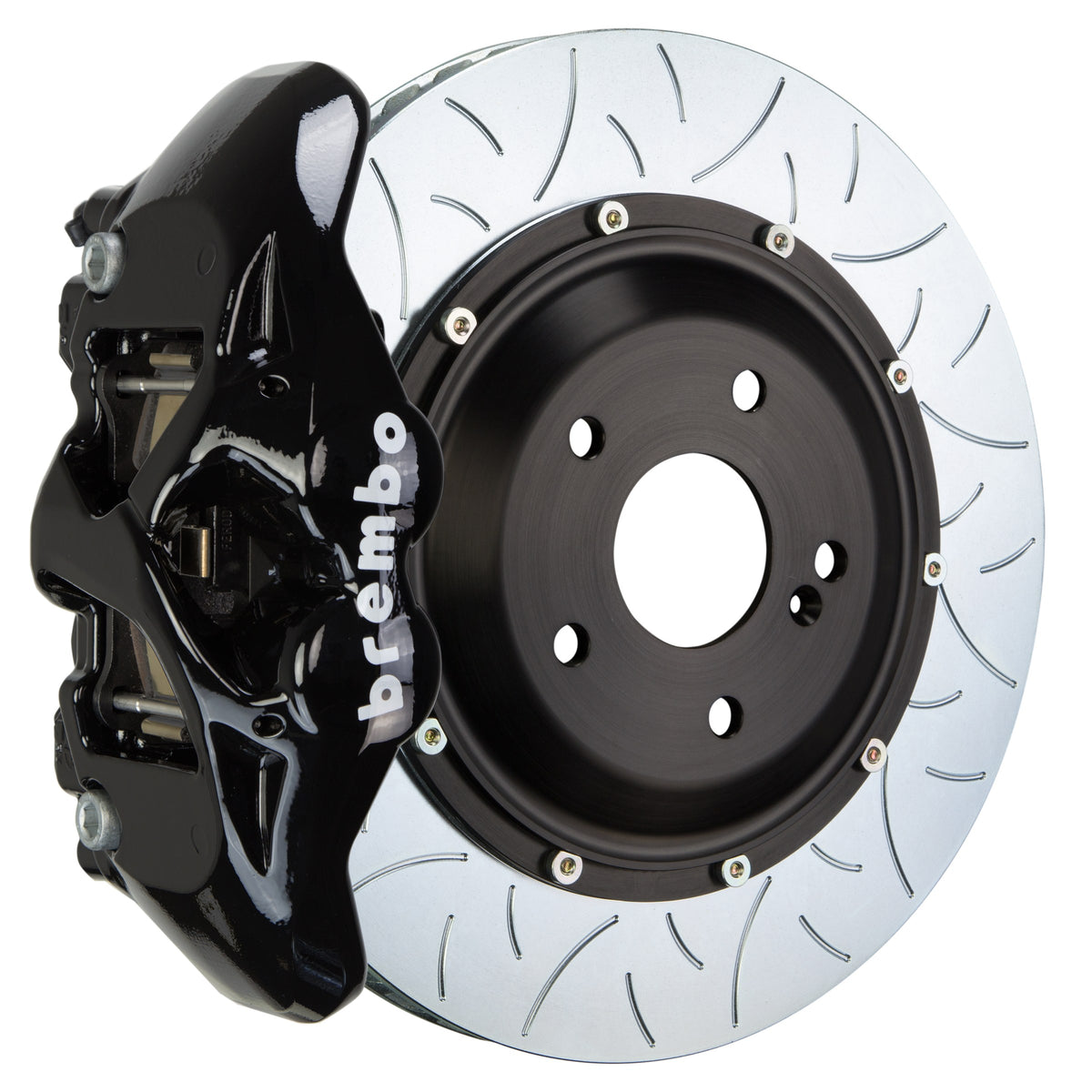 Brembo GT Rear Big Brake Kit, 4-Piston Black Calipers, 380x28mm Type-3 Slotted 2-Piece Rotors, Fits 2016-2021 Lexus LX570 and more 2S3.9011A1