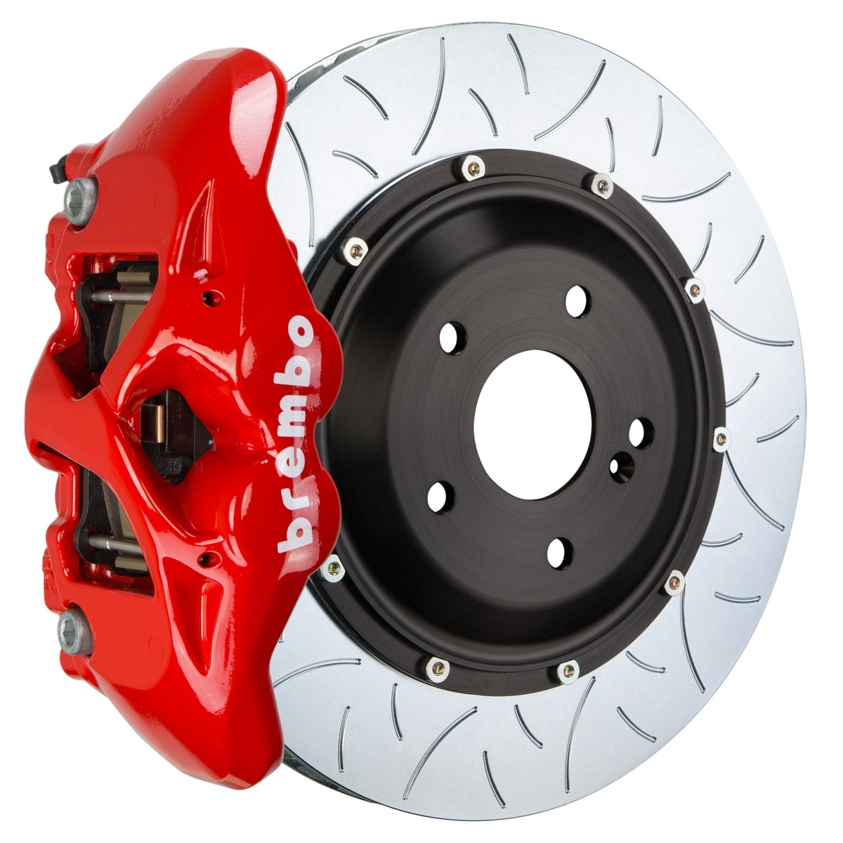 Brembo GT Rear Big Brake Kit, 4-Piston Red Calipers, 380x28mm Type-3 Slotted 2-Piece Rotors, Fits 2015-2021 BMW M4, M2 2S3.9014A2