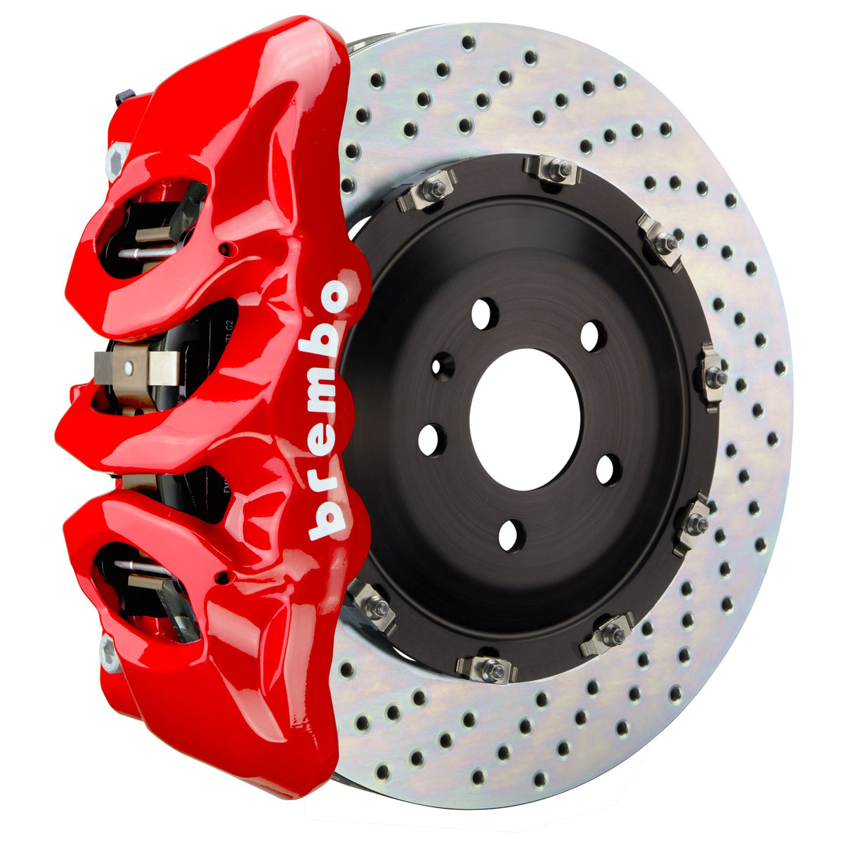 Brembo GT Front Big Brake Kit, 6-Piston Red Calipers, 380x34mm Drilled 2-Piece Rotors, Fits 2019-2025 BMW 430i, 430i xDrive, M440i and more 1T1.9026A2