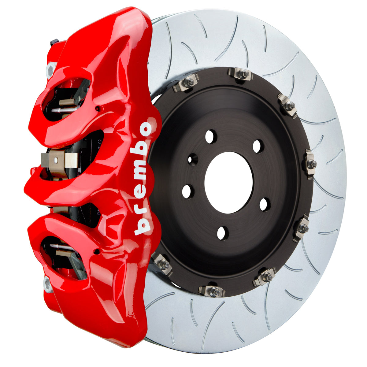 Brembo GT Front Big Brake Kit, 6-Piston Red Calipers, 380x34mm Type-3 Slotted 2-Piece Rotors, Fits 2019-2025 BMW 430i, 430i xDrive and more 1T3.9026A2