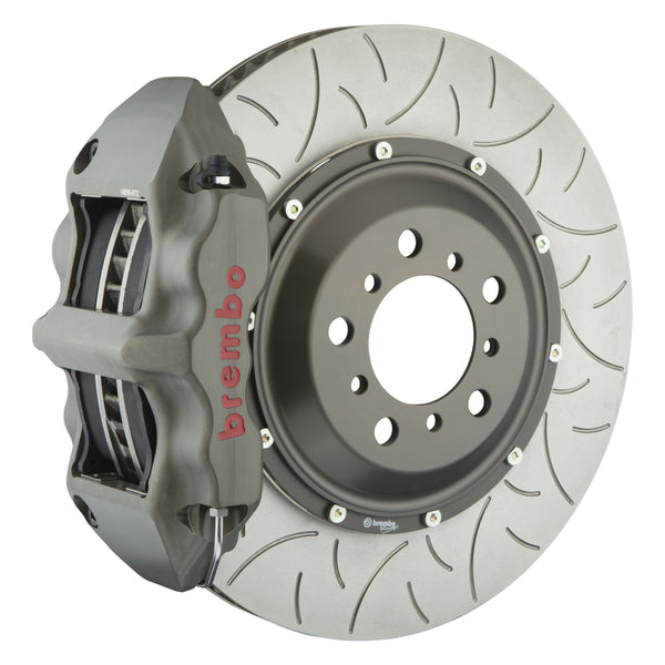 Brembo Pista Race Front Big Brake Kit, 6-Piston Clear Hard Anodized Calipers, 380x34mm Type-3 Slotted 2-Piece Rotors 3K3.9029AX