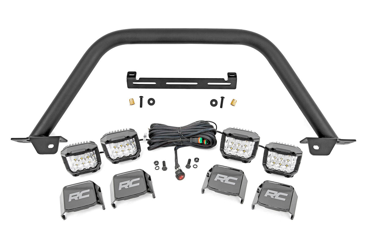 Rough Country Safari Bar 3" Osram (Quad) Wide Oe Modular Steel Fits Ford Bronco (21-23) 51115