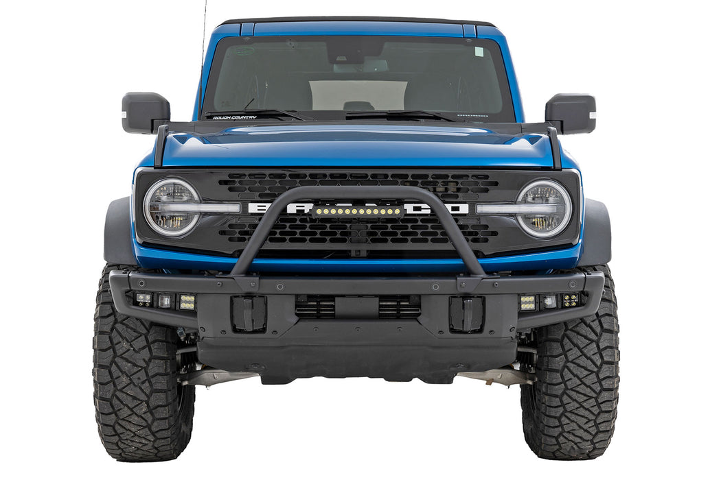 Rough Country Safari Bar 12" Led Light Bar Black Single Row Oe Modular Steel Ford Bronco 4Wd ( 51116