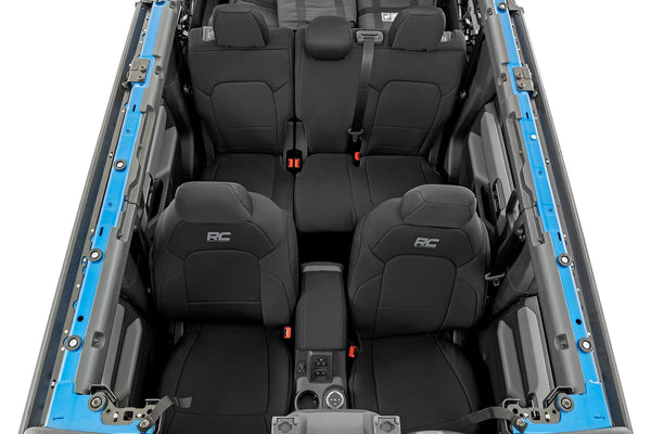 Rough Country Seat Covers Bucket Seats Fr & Rr Fits Ford Bronco 4WD (2021-2023) 91045