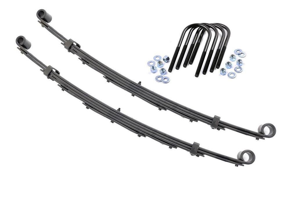 Rough Country Front Leaf Springs 4" Lift Pair fits gmc Half-Ton Suburban 4Wd (1969-1972) 8001Kit