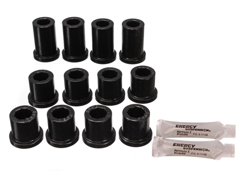 Energy Suspension 84-85 Toyota 4Runner 2 & 4WD Black Front Leaf Spring Bushing Set 8.2102G