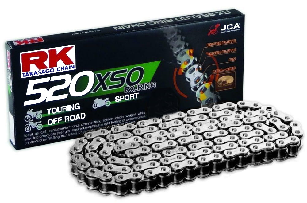 RK 520XSO High Performance RX-Ring Motorcycle Chain 120 Link