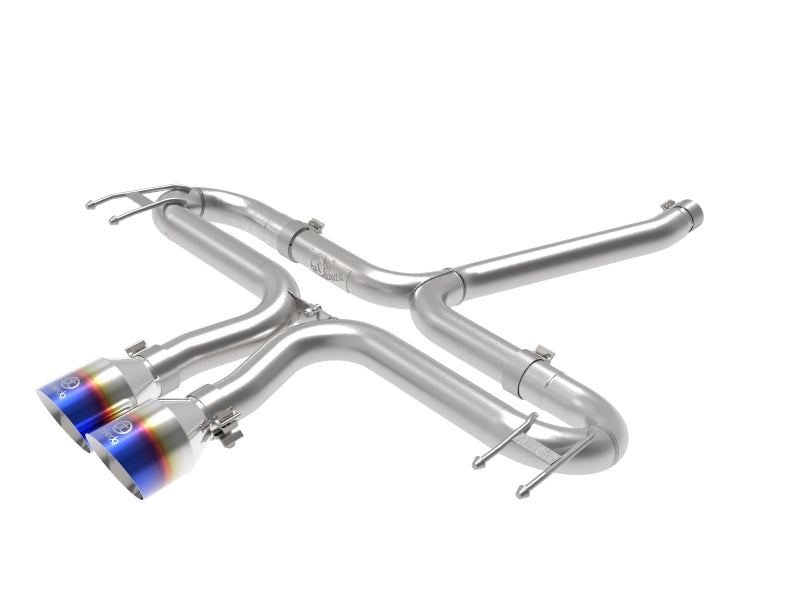 aFe Takeda 2-1/2in 304 SS Axle-Back Exhaust w/Blue Flame Tips 17-20 Honda Civic Sport L4-1.5L (t) 49-36625-L