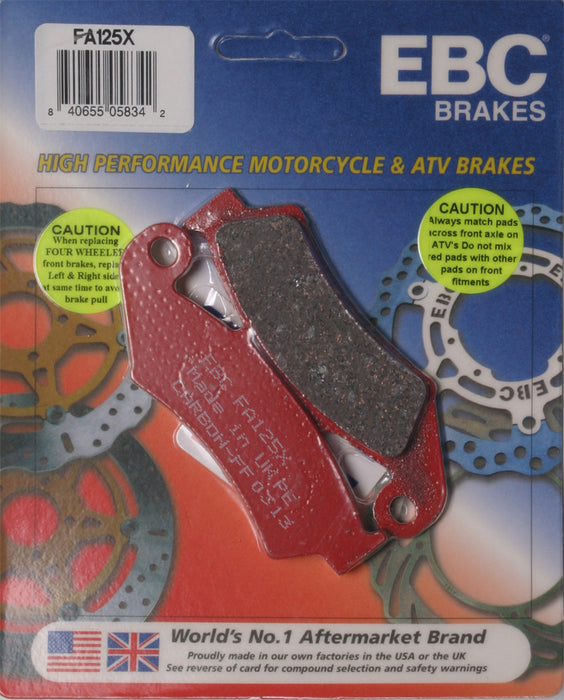 EBC Brakes FA125X Disc Brake Pad Set, Black, One-Size