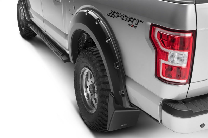 Bushwacker 14-21 Toyota Tundra Trail Armor Rear Mud Flaps (Fits Pocket Style Flare) MUD-30040