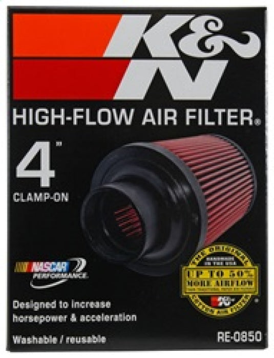 K&N Universal Air Filter (4in. Flange / 6in. Base OD / 4-5/8in. Top OD / 6in. Height) RE-0850