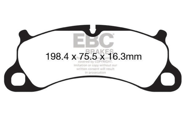 EBC 12-15 Fits Porsche 911 (991) (Cast Iron Rotor Only) 3.8 Carrera S Yellowstuff Front Brake Pads DP42144R