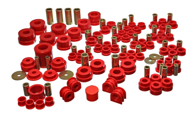 Energy Suspension 02-09 Compatible with Nissan 350Z / 03-07 Compatible with Infiniti G35 Coupe Red Hyper-Flex Master Bushing Set 7.18108R