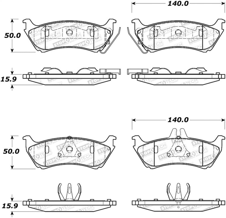 StopTech Street Brake Pads 308.0875