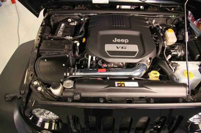 K&N 12-18 compatible with Jeep Wrangler V6-3.6L High Flow Performance Intake Kit (12-15 CARB Approved) 77-1566KP