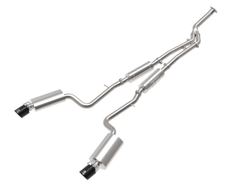 aFe POWER Takeda 16-17 Lexus IS200t L4-2.0L (t) 2.5in-3in 304 SS CB Exhaust w/ Black Tips 49-36059-B