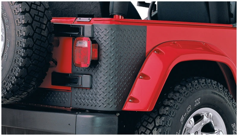 Bushwacker 97-06 compatible with Jeep Wrangler Trail Armor Rear Corners Black 14001