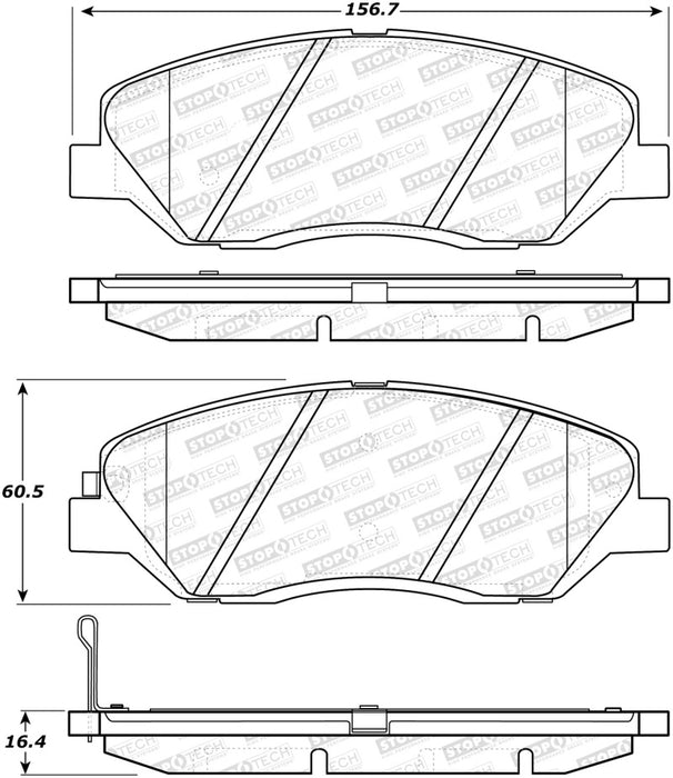 StopTech Street Brake Pads 308.1202