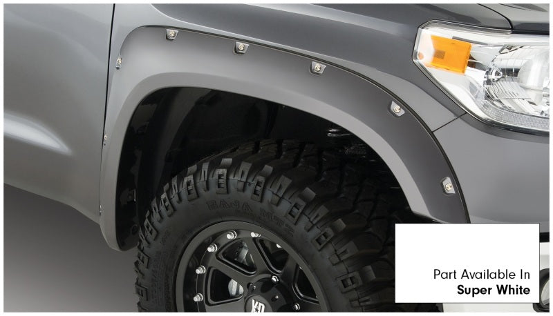 Bushwacker 16-18 Toyota Tundra Fleetside Pocket Style Flares 4pc 66.7/78.7/97.6in Bed Super White 30918-13