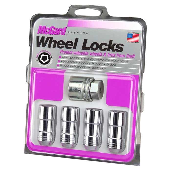 McGard Wheel Lock Nut Set 4pk. (Cone Seat) 9/16-18 / 7/8 Hex / 1.765in. Length Chrome 24234