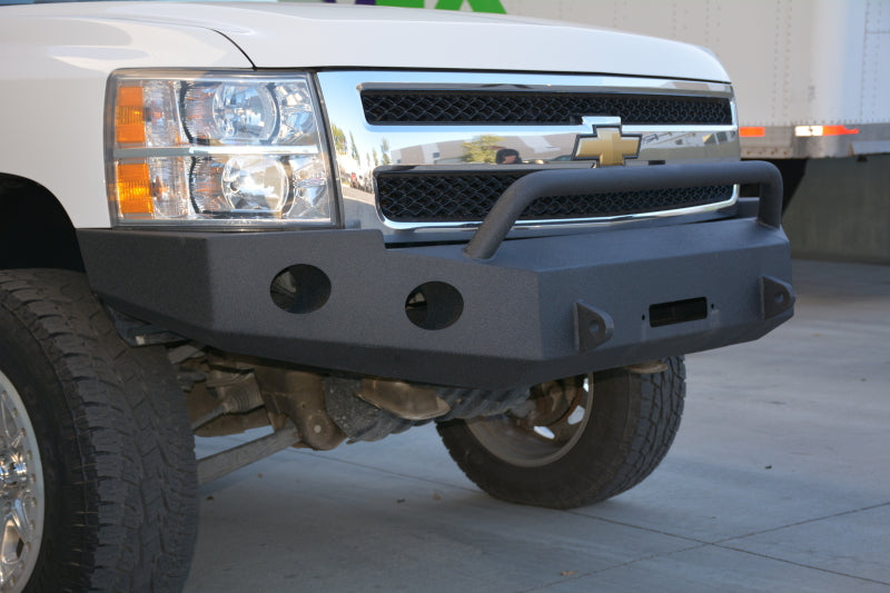 DV8 Offroad 07-13 Chevrolet Silverado 1500 Front Bumper Black Powdercoat FBCS1-01