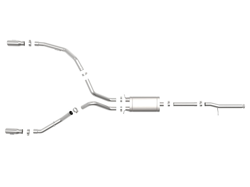 aFe Apollo GT Series 3 IN 409 SS Cat-Back Exhaust System w/ Polish Tip GM Sierra 1500 09-18 49-44111-P