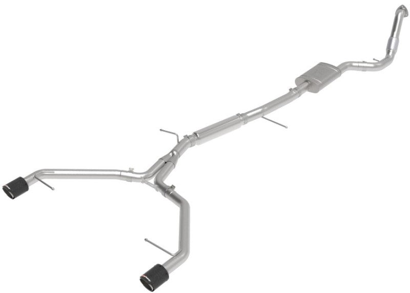 aFe 17-19 Audi A4 (B9) MACH Force-Xp 3in to 2.5in 304 SS Cat-Back Exhaust System-Dual Carbon Tips 49-36420-C