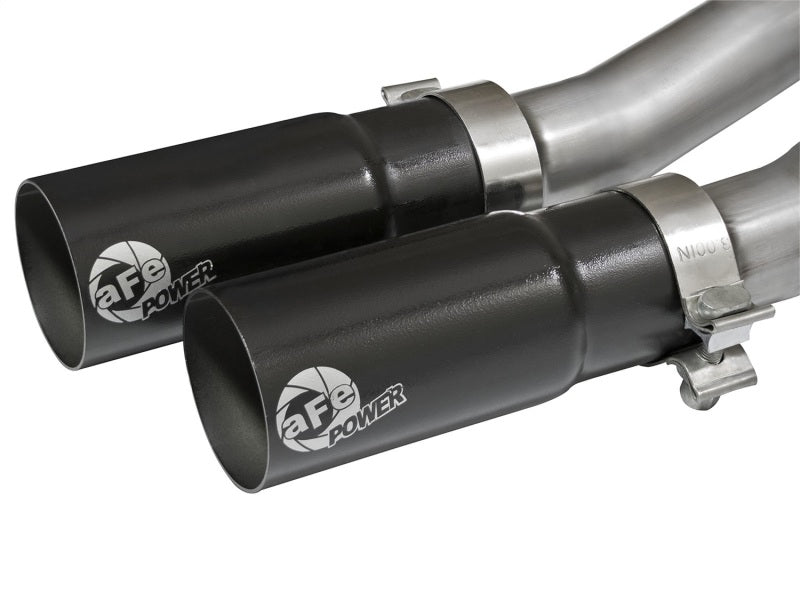 aFe Rebel Series CB Middle-Side Exit SS Exhaust w/ Black Tips 09-16 GM Silverado/Sierra V6/V8 49-44070-B