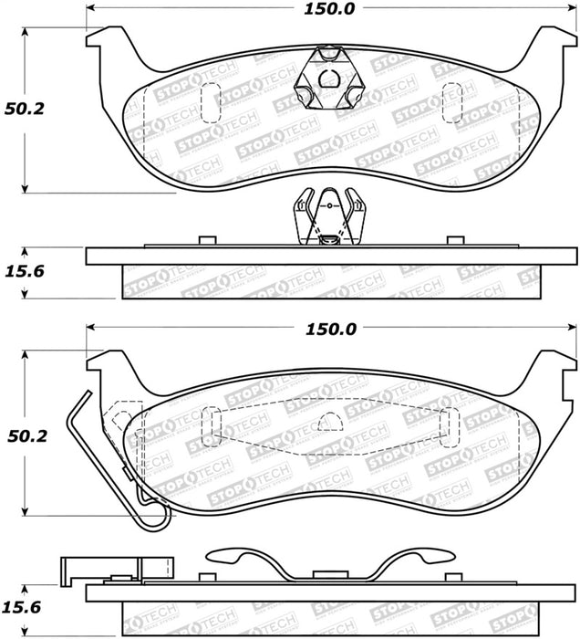 StopTech Street Brake Pads 308.0932