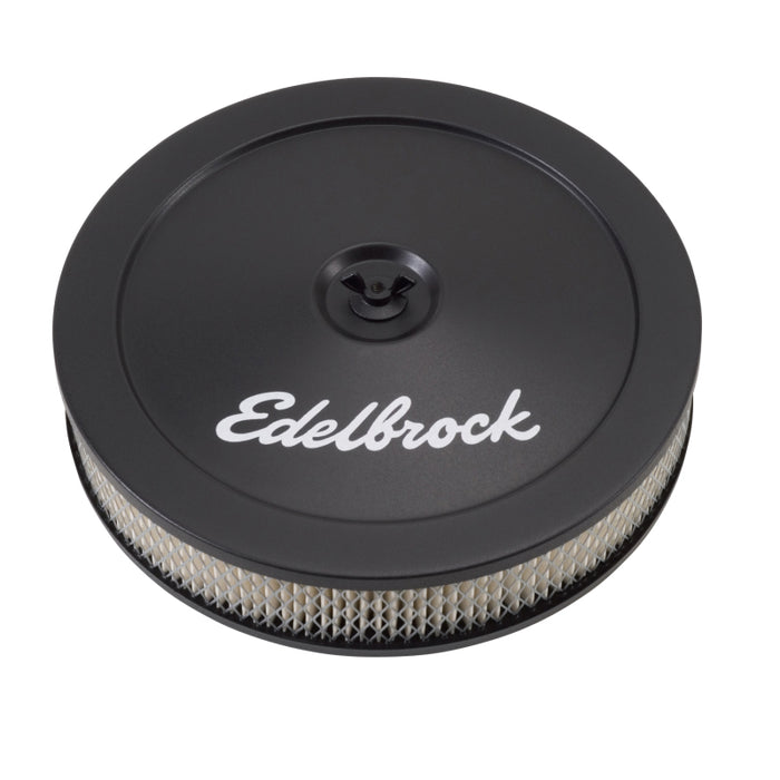 Edelbrock Air Cleaner Pro-Flo Series Round Steel Top Paper Element 10In Dia X 3 5In Black 1203