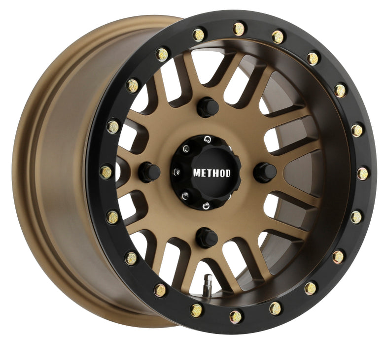 Method MR406 UTV Beadlock 14x10 5+5/-2mm Offset 4x156 132mm CB Method Bronze w/Matte Blk Ring Wheel MR40641046955B