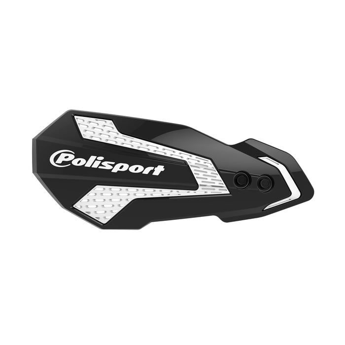 Polisport 8308200001 MX Flow Perch Mount Handguard - Black/White