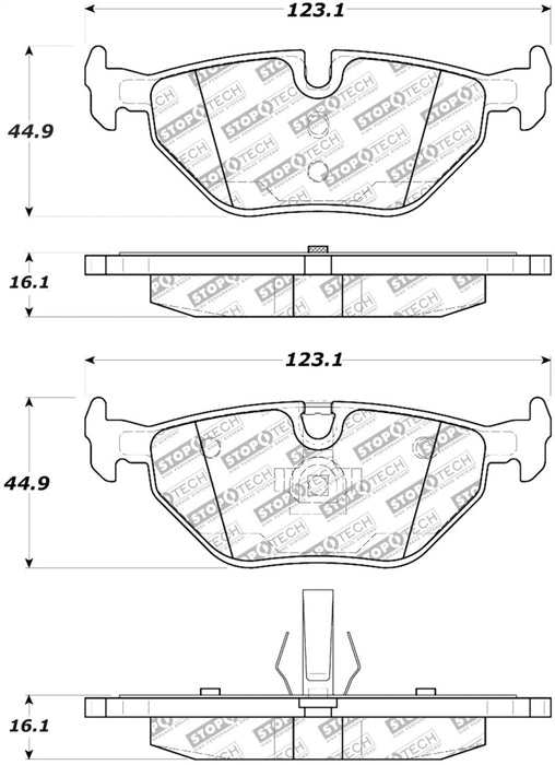 StopTech Street Select Brake Pads w/Hardware Rear 305.0692