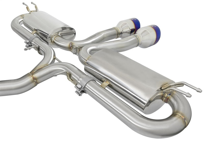 aFe Takeda 3in 304 SS Cat-Back Exhaust System w/ Blue Tips 2017+ Honda Civic Si 4Dr I4 1.5L (t) 49-36621-L