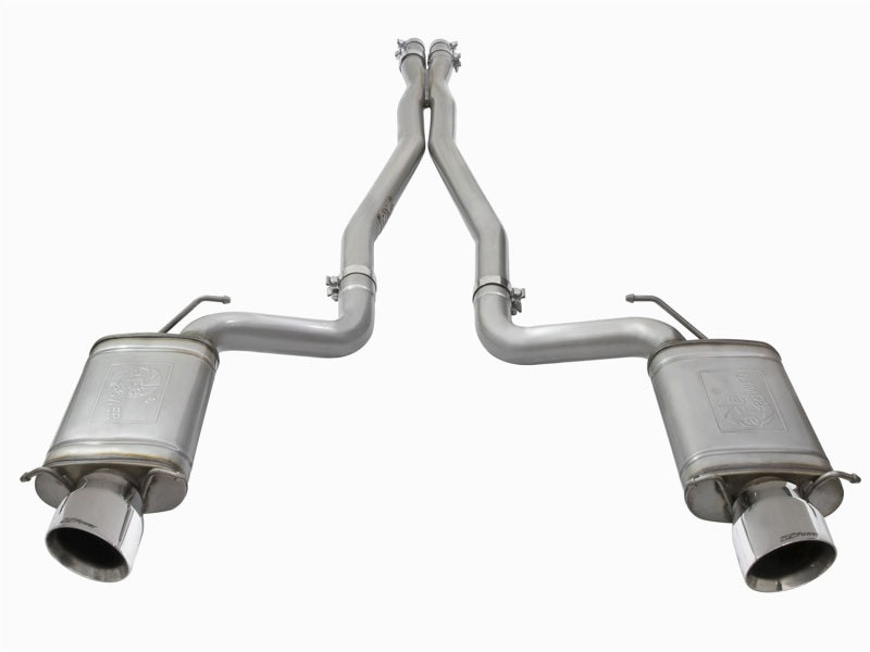 aFe Mach Force-Xp 3in CB Stainless Steel Dual Exhaust System w/Polished Tips 09-15 Cadillac CTS-V 49-34063-P