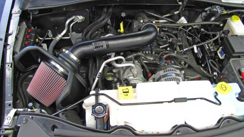 K&N 10-11 compatible with Jeep Liberty 3.7L V6 High Flow Performance Intake Kit 77-1562KTK