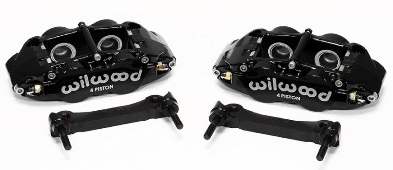 Wilwood Narrow Superlite 4R Rear Caliper & Bracket Kit Black 97-13 C5/C6 Corvette w/ OEM Rotors 140-14026