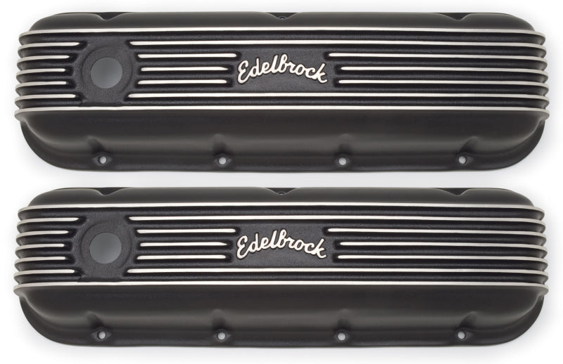 Edelbrock Valve Cover Classic Series Chevrolet 1965 and Later 396-502 V8 Black 41853