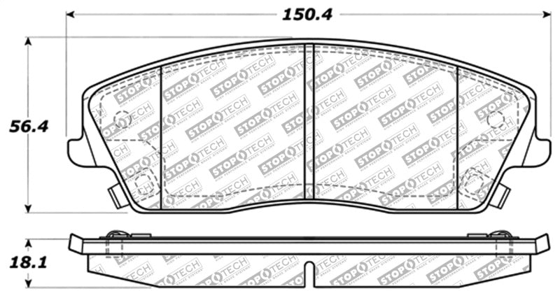 StopTech Street Select Brake Pads Front 305.1056