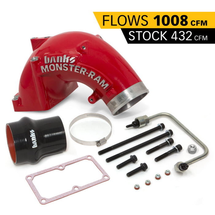 Banks Power 07.5-17 Ram 2500/3500 6.7L Diesel Monster-Ram Intake System w/Fuel Line 4.0in Red 42790-PC