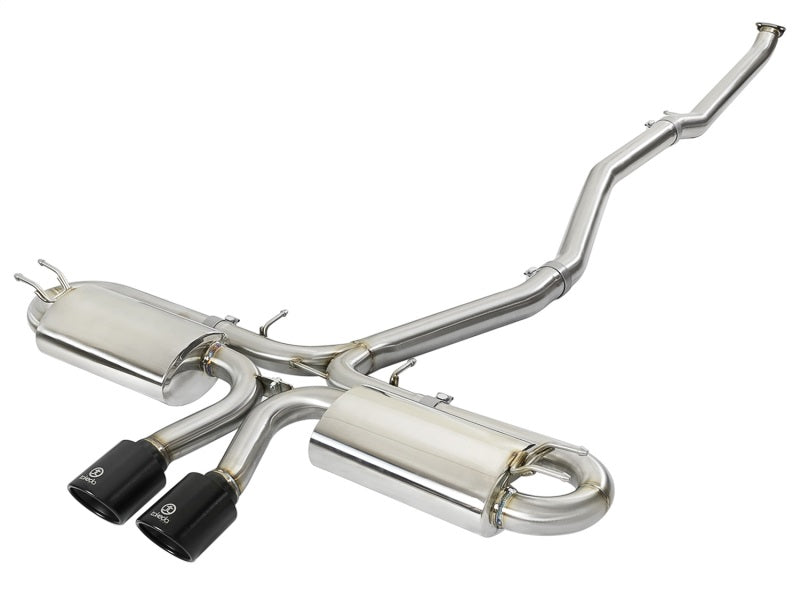 aFe Takeda 3in 304 SS Cat-Back Exhaust w/ Dual Center Black Tips 17+ Honda Civic Si (2dr) I4 1.5L 49-36618-B